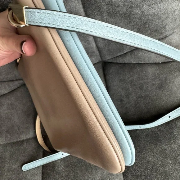 Marc By Marc Jacobs Womens Faded Blue Double Percy Crossbody Bag - Picture 8 of 12